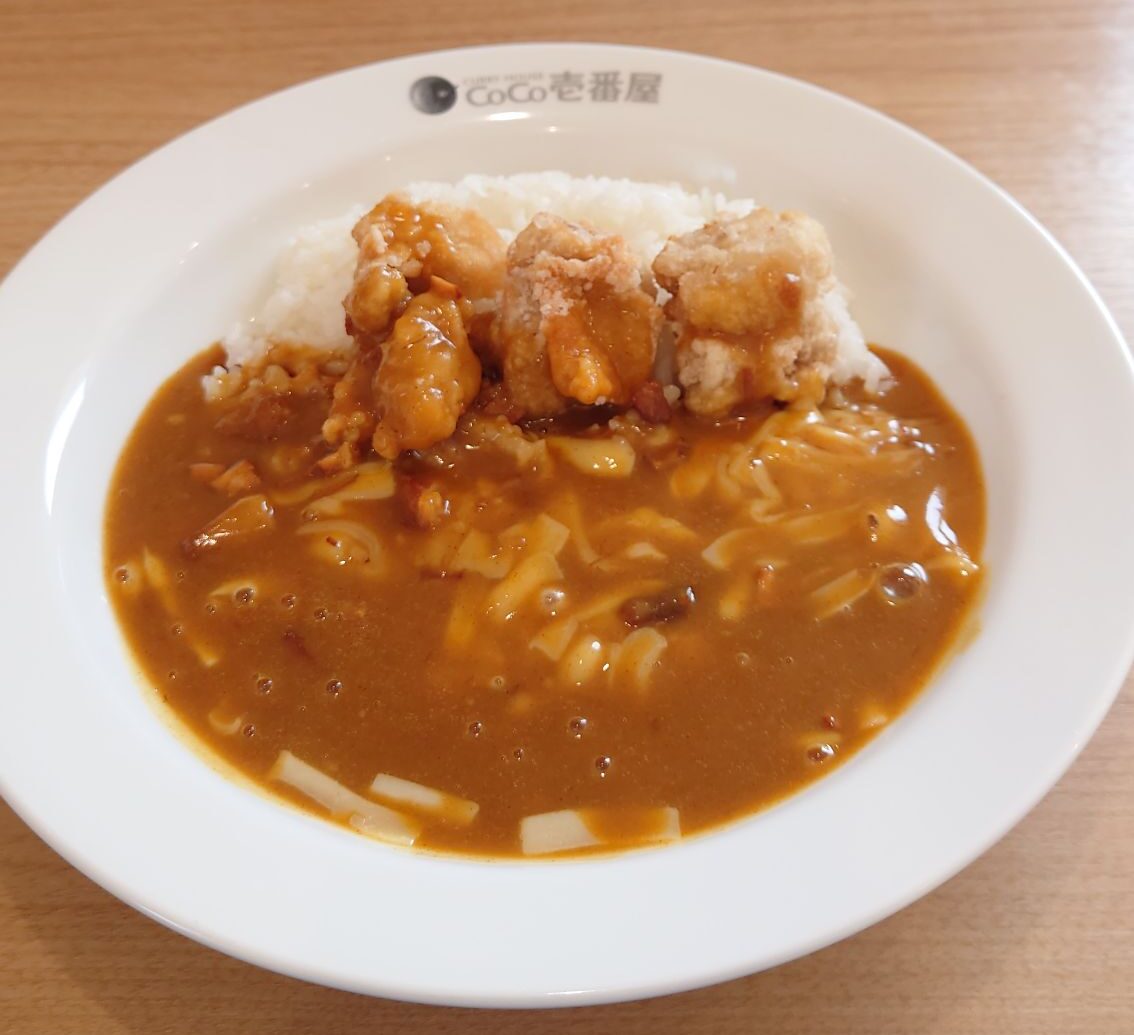 チーズカレー+フライドチキン